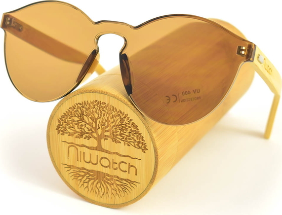 Drewniane okulary przeciwsłoneczne Niwatch Cassiopeia Brown &amp; Bamboo