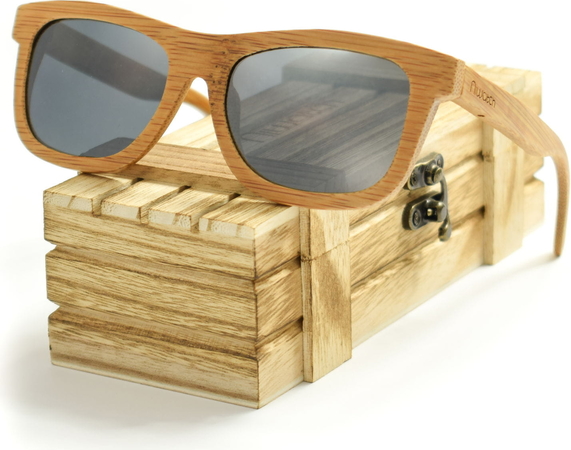 Drewniane okulary przeciwsłoneczne Niwatch Lupus Silver