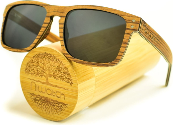 Drewniane okulary przeciwsłoneczne Niwatch Pictor Grey