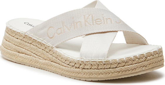 Espadryle Calvin Klein w stylu casual z tkaniny na platformie