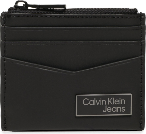 Etui na karty kredytowe Calvin Klein Jeans - Logo Plaqueid Cardholder W/Zip K50K510130 BDS