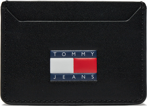 Etui na karty kredytowe Tommy Jeans Tjm Heritage Leather Cc Holder AM0AM12085 Black BDS