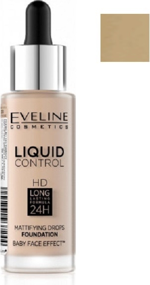 Eveline Liquid Control HD podkład do twarzy z dropperem 030 Sand Beige 32ml