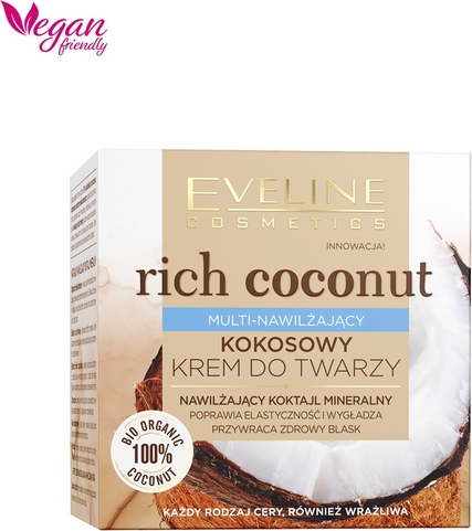 Eveline Multi-nawilżający kokosowy krem do twarzy