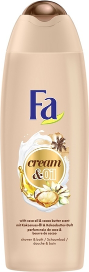Fa, Cream &amp; Oil Shower Cream, kremowy żel pod prysznic, Cacao Butter &amp; Coco Oil, 750 ml