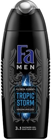 Fa, Men Polynesia Elements Tropic Storm, żel pod prysznic do mycia ciała i włosów dla mężczyzn, 400 ml
