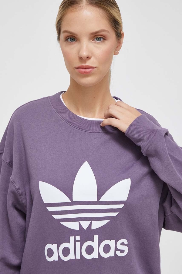 Fioletowa bluza Adidas Originals w sportowym stylu