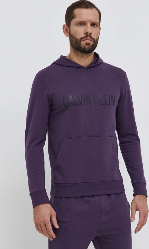 Fioletowa bluza Calvin Klein Underwear z nadrukiem