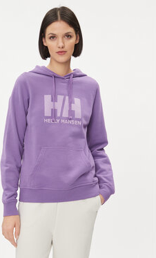 Fioletowa bluza Helly Hansen w młodzieżowym stylu z kapturem