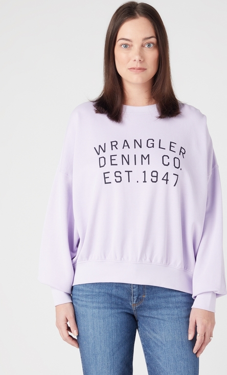 Fioletowa bluza Wrangler w młodzieżowym stylu
