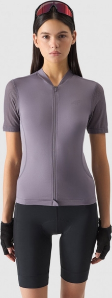 Fioletowa bluzka 4F w sportowym stylu z okrągłym dekoltem