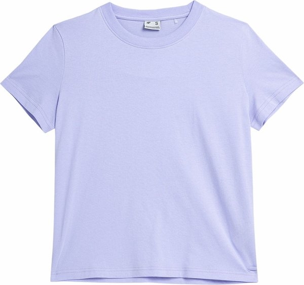 Fioletowa bluzka 4F z krótkim rękawem z bawełny