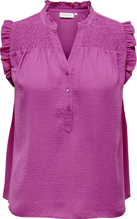 Fioletowa bluzka Carmakoma z dekoltem w kształcie litery v w stylu casual