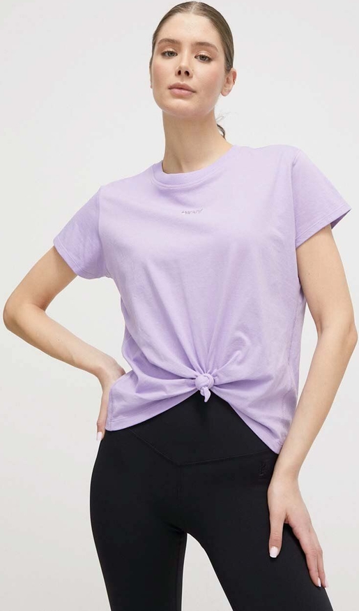 Fioletowa bluzka DKNY z bawełny