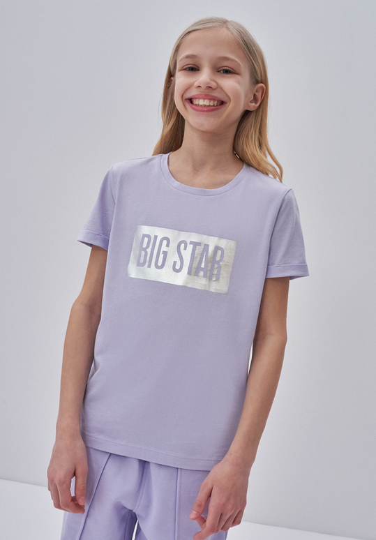 Fioletowa bluzka dziecięca Big Star z dzianiny dla dziewczynek
