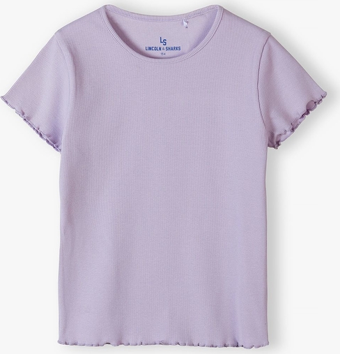 Fioletowa bluzka dziecięca Lincoln & Sharks By 5.10.15. z bawełny dla dziewczynek