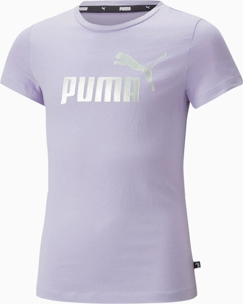 Fioletowa bluzka dziecięca Puma z tkaniny