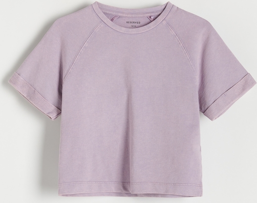 Fioletowa bluzka dziecięca Reserved dla dziewczynek z bawełny