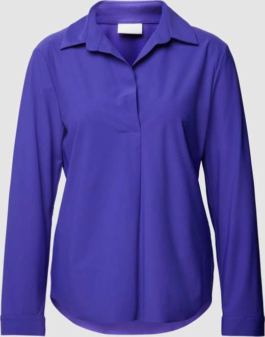 Fioletowa bluzka Sportalm z dekoltem w kształcie litery v w stylu casual z długim rękawem
