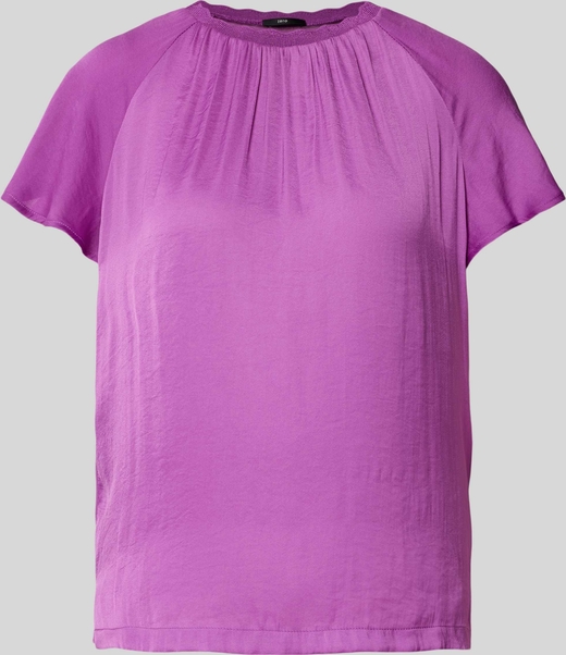 Fioletowa bluzka Zero w stylu casual z krótkim rękawem