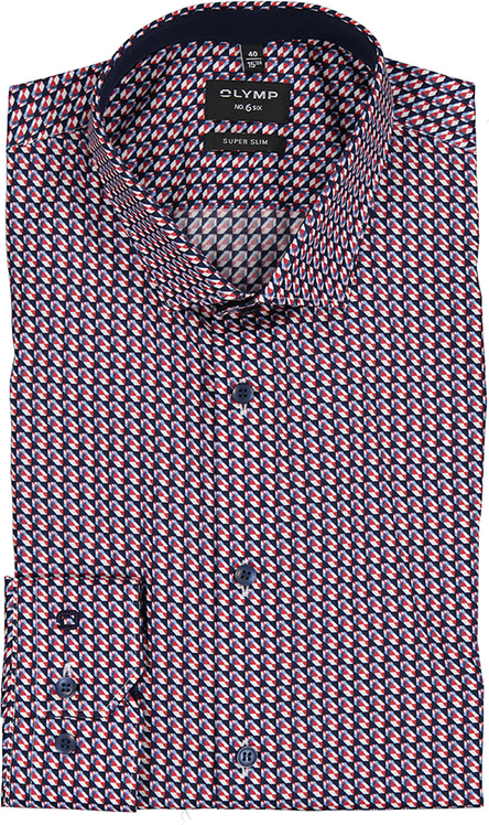 Fioletowa koszula Olymp z bawełny