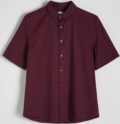 Fioletowa koszula Reserved w stylu casual z długim rękawem z klasycznym kołnierzykiem