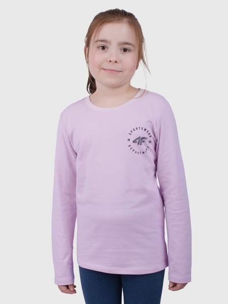 Fioletowa koszulka dziecięca 4F z bawełny