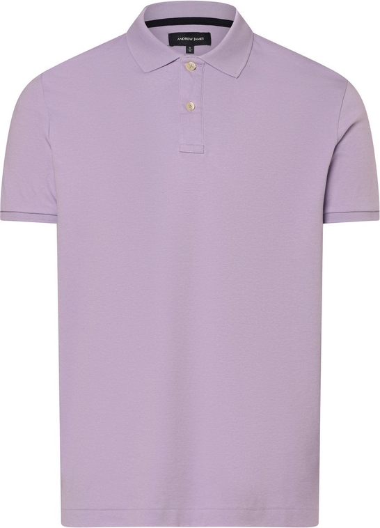 Fioletowa koszulka polo Andrew James z krótkim rękawem w stylu casual