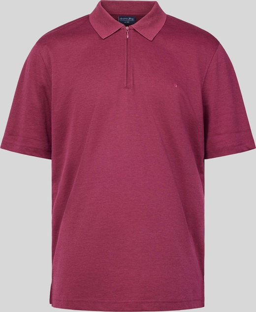 Fioletowa koszulka polo Christian Berg w stylu casual z bawełny