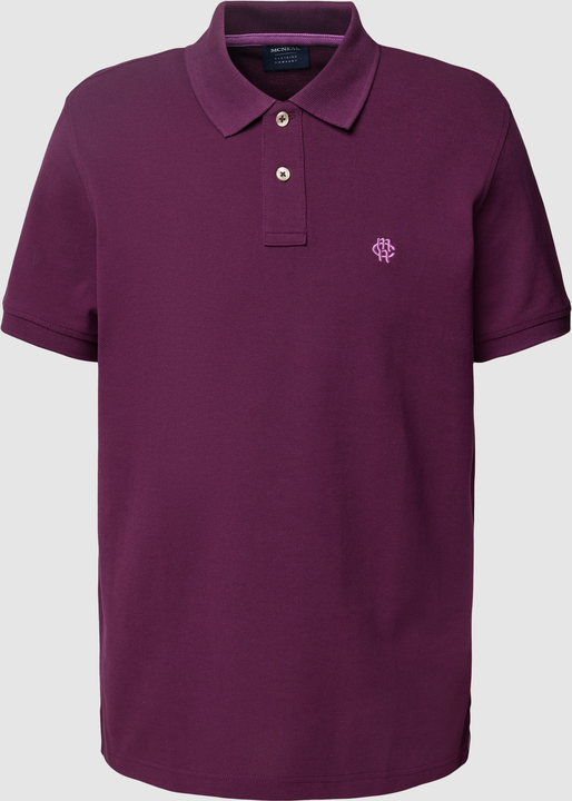 Fioletowa koszulka polo McNeal w stylu casual z krótkim rękawem z bawełny