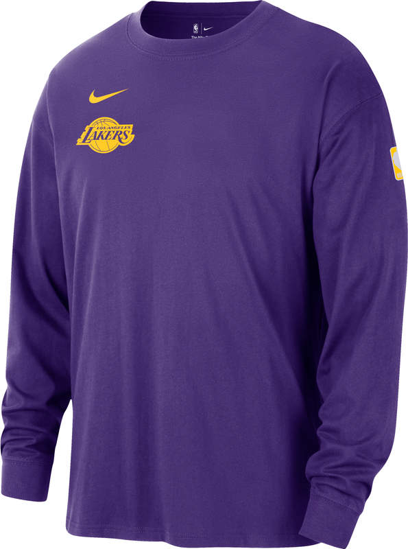 Fioletowa koszulka z długim rękawem Nike w sportowym stylu