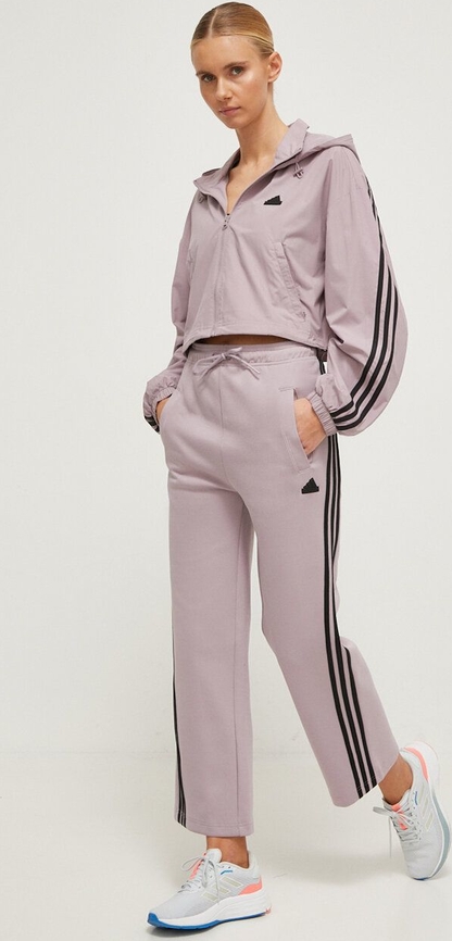 Fioletowa kurtka Adidas w stylu casual
