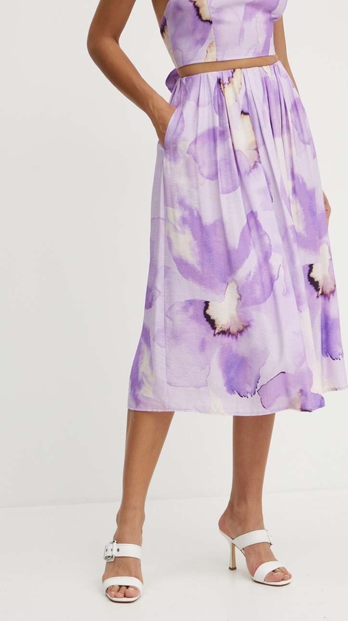 Fioletowa spódnica Bardot w stylu casual midi