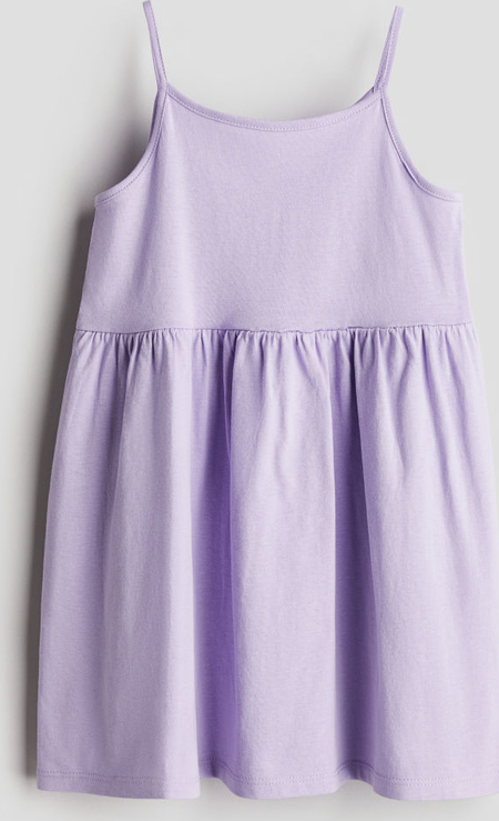 Fioletowa sukienka dziewczęca H & M z bawełny