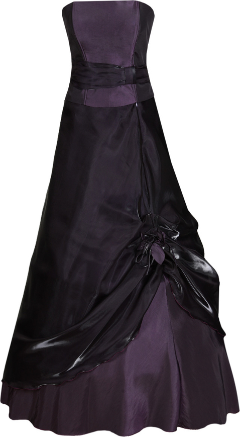Fioletowa sukienka Fokus bez rękawów z tiulu