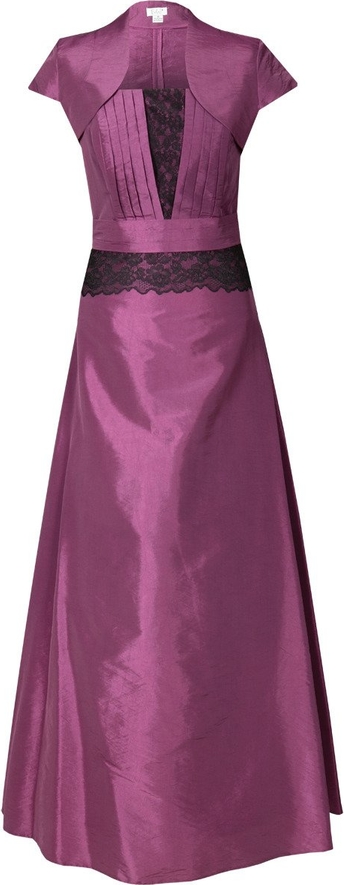 Fioletowa sukienka Fokus rozkloszowana maxi