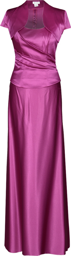 Fioletowa sukienka Fokus z okrągłym dekoltem maxi