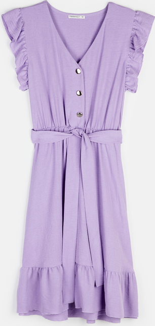 Fioletowa sukienka Gate bez rękawów w stylu casual mini