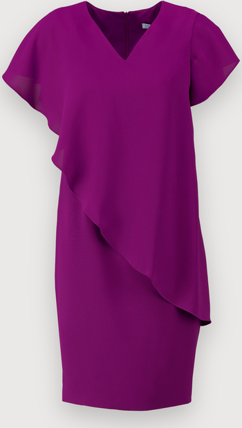Fioletowa sukienka Molton z dekoltem w kształcie litery v mini
