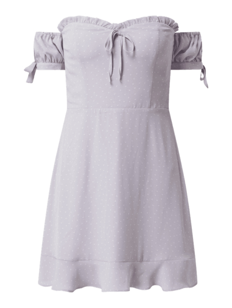 Fioletowa sukienka NA-KD w stylu casual z krótkim rękawem mini