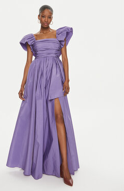 Fioletowa sukienka Pinko z krótkim rękawem