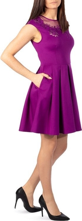 Fioletowa sukienka Ted Baker mini bez rękawów