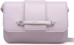 Fioletowa torebka Calvin Klein średnia w młodzieżowym stylu na ramię