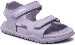 Fioletowe buty dziecięce letnie Geox na rzepy