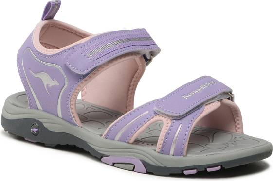 Fioletowe buty dziecięce letnie Kangaroos dla dziewczynek na rzepy