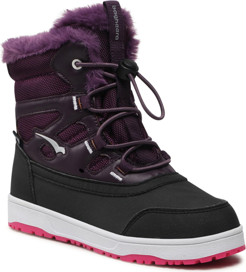 Fioletowe buty dziecięce zimowe Bagheera sznurowane
