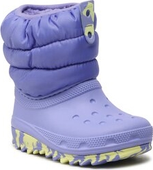 Fioletowe buty dziecięce zimowe Crocs