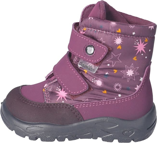 Fioletowe buty dziecięce zimowe Pepino na rzepy