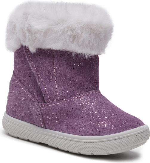 Fioletowe buty dziecięce zimowe Primigi na rzepy