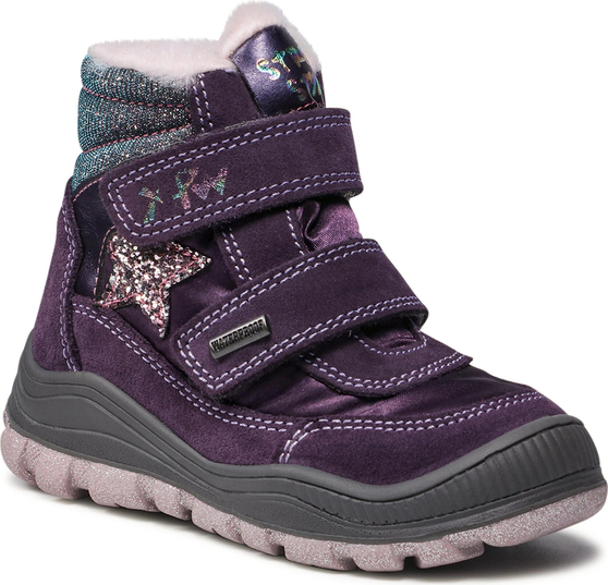 Fioletowe buty dziecięce zimowe Twisty